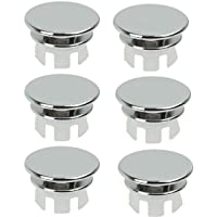 Onous - Juego de 6 tapones para lavabo (cromados- rosetón- para baño y baños- plástico- para baños- inodoros- baños…